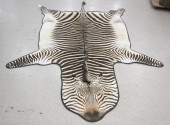 AFRICAN ZEBRA SKIN FLOOR RUG,