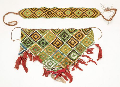 AFRICAN ZULU BEADED APRON AND