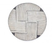 AFRICAN ZULU SHIELD, 21" DIA.A