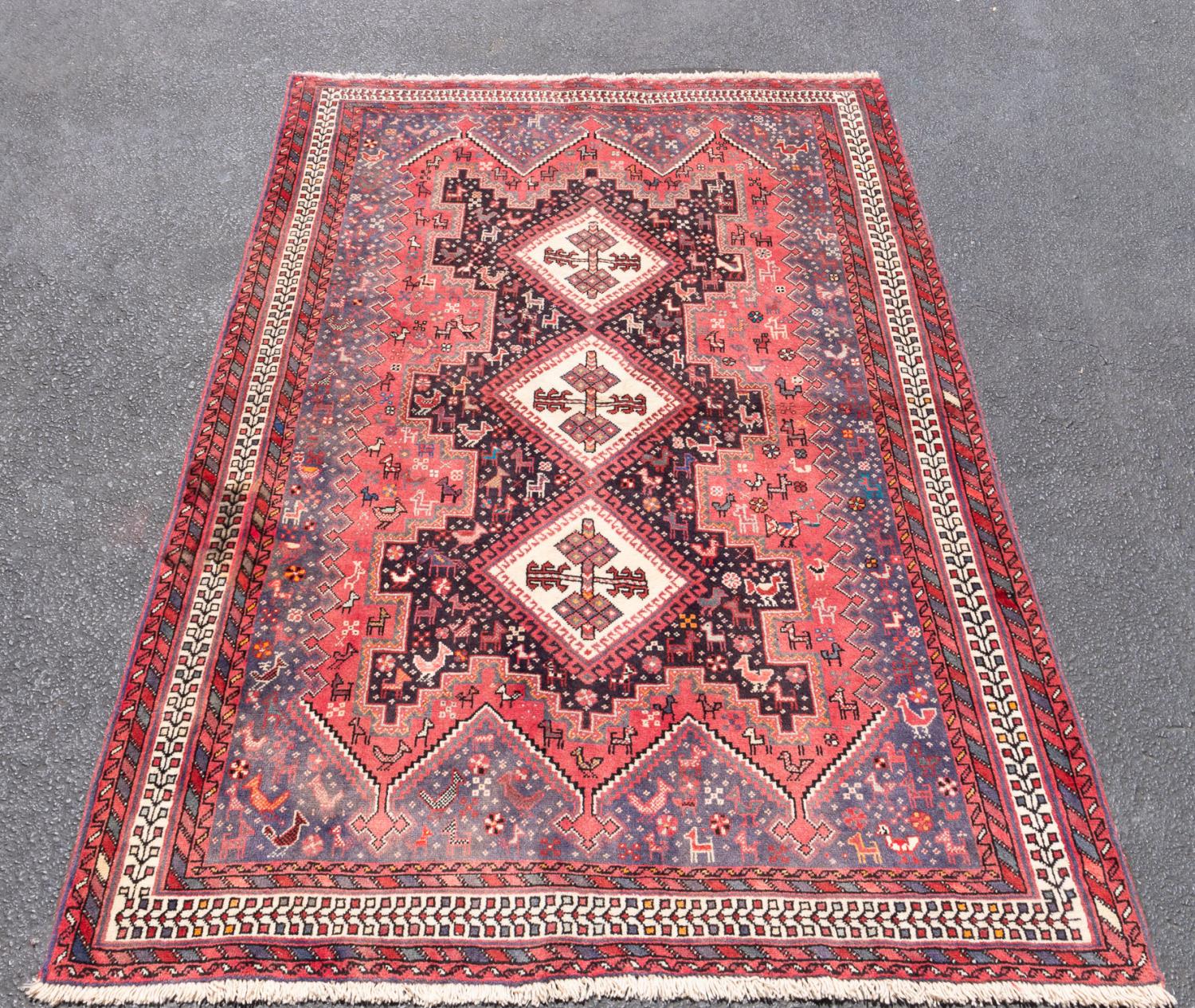AFSHAR CARPET, 6'5" X 4'10" Iran.