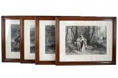 AFTER A. MORLON: FOUR ENGRAVIN