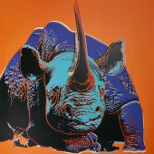 AFTER ANDY WARHOL, BLACK RHINO