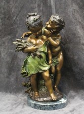 AFTER AUGUST MOREAU BRONZE FIG