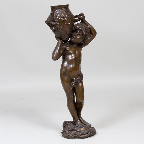 AFTER AUGUSTE MOREAU BRONZE WATER
