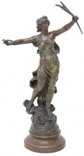 AFTER AUGUSTE MOREAU SCULPTURE