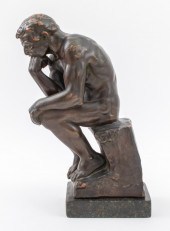 AFTER AUGUSTE RODIN "THE THINK