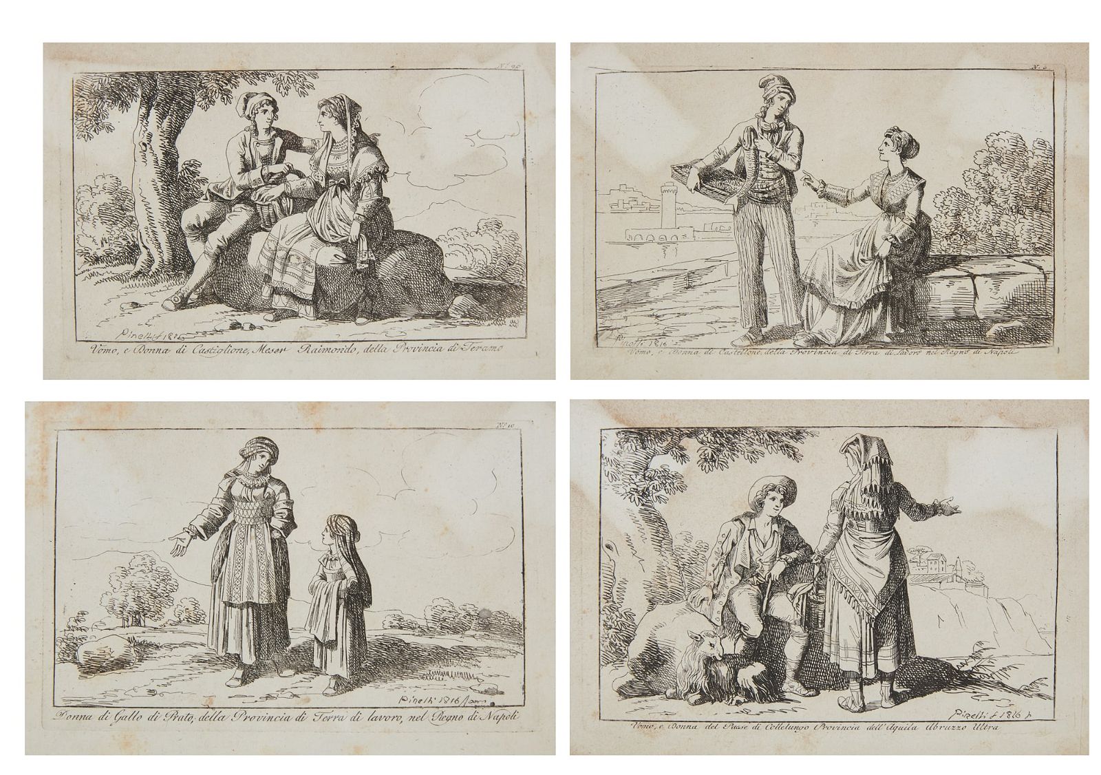 AFTER BARTOLOMEO PINELLI, FOUR