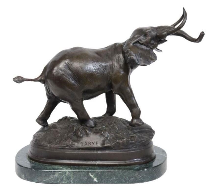 AFTER BARYE BRONZE ELEPHANT