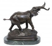 AFTER BARYE BRONZE ELEPHANT SC