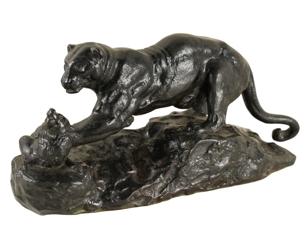 AFTER BARYE: LIONpatinated
