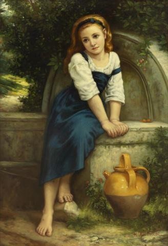 AFTER BOUGUEREAU, ORPHAN PAINTING