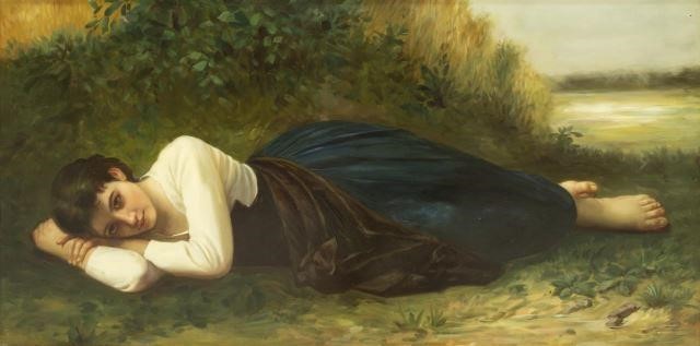 AFTER BOUGUEREAU, PAINTING ON