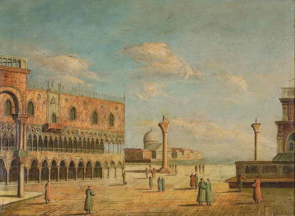 AFTER CANALETTO OIL ON CANVAS