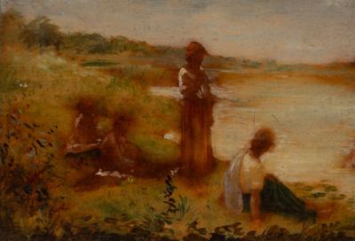 After Chardin/La Baignade/oil on