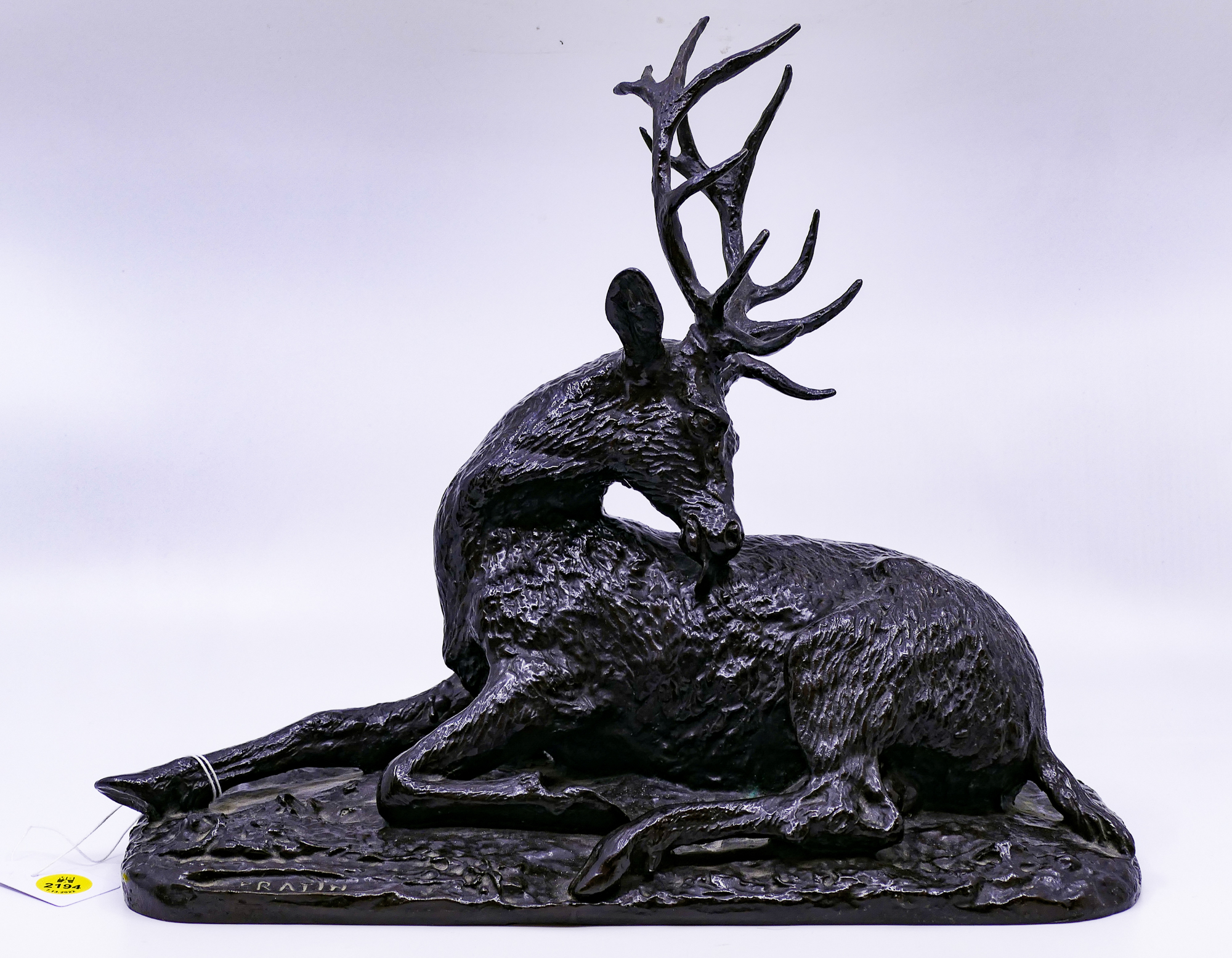 After Christophe Fratin Bronze Deer