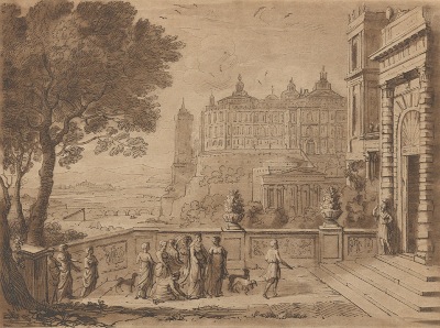 After Claude Lorraine A sepia
