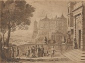 After Claude Lorraine A sepia