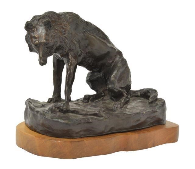 AFTER C.M. RUSSELL WOLF WITH BONE