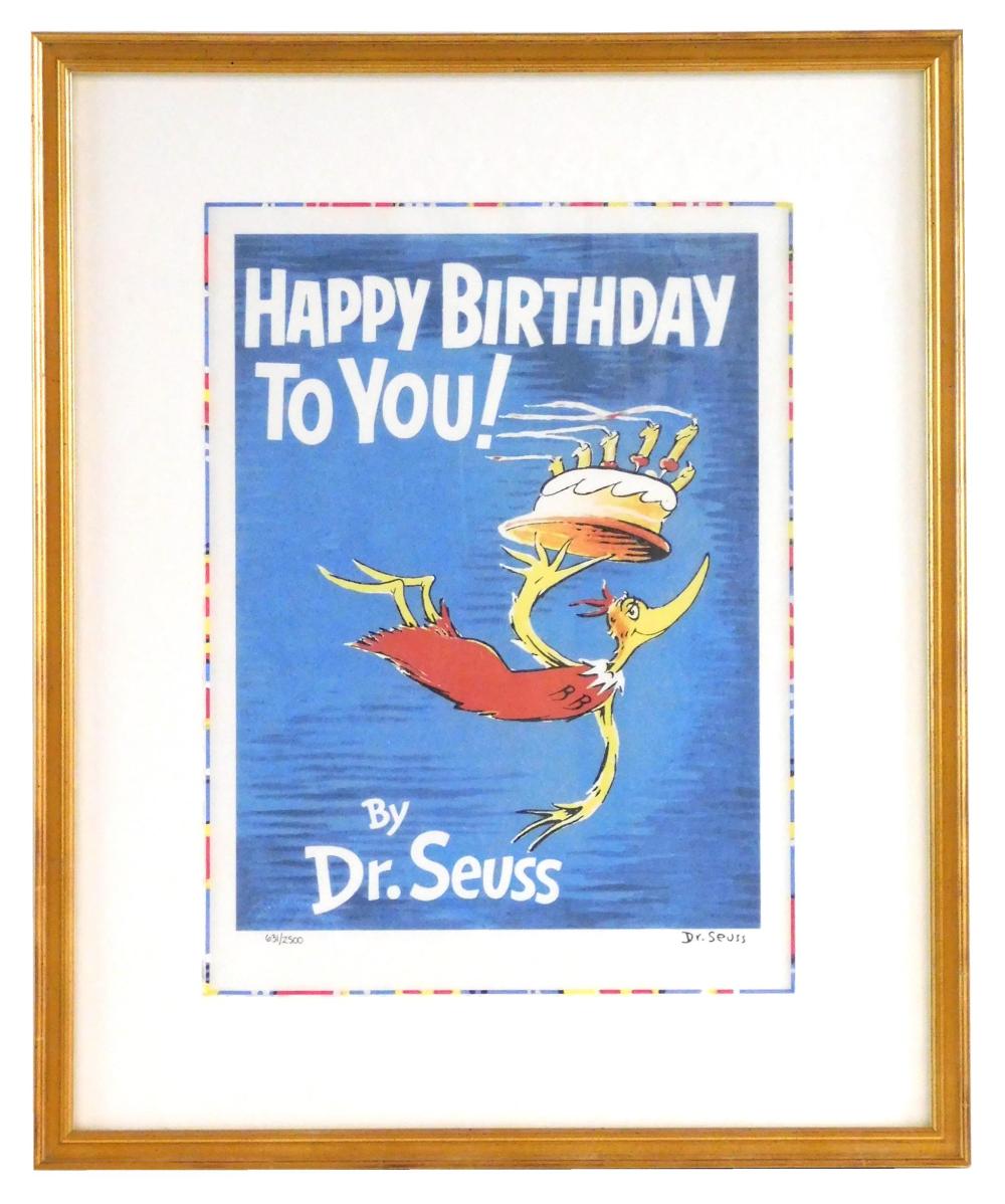 +AFTER DR. SEUSS LITHOGRAPH, "HAPPY
