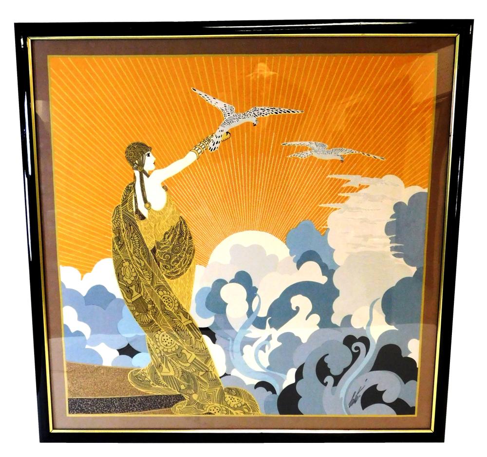 AFTER ERTE, FRAMED SILK SCARF,