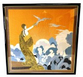 AFTER ERTE, FRAMED SILK SCARF,