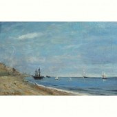 After Eugene Boudin Boats Off