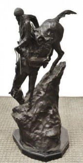 AFTER F. REMINGTON BRONZE 'MOU
