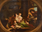 AFTER FRAGONARD OIL ON CANVAS