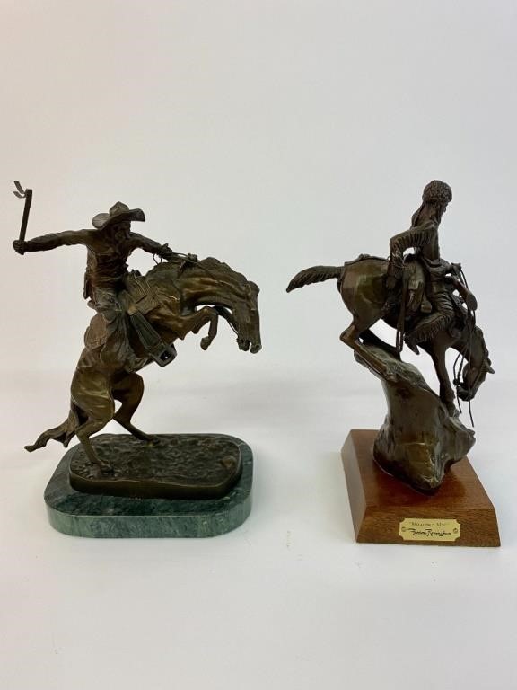 After Frederic Remington bronze