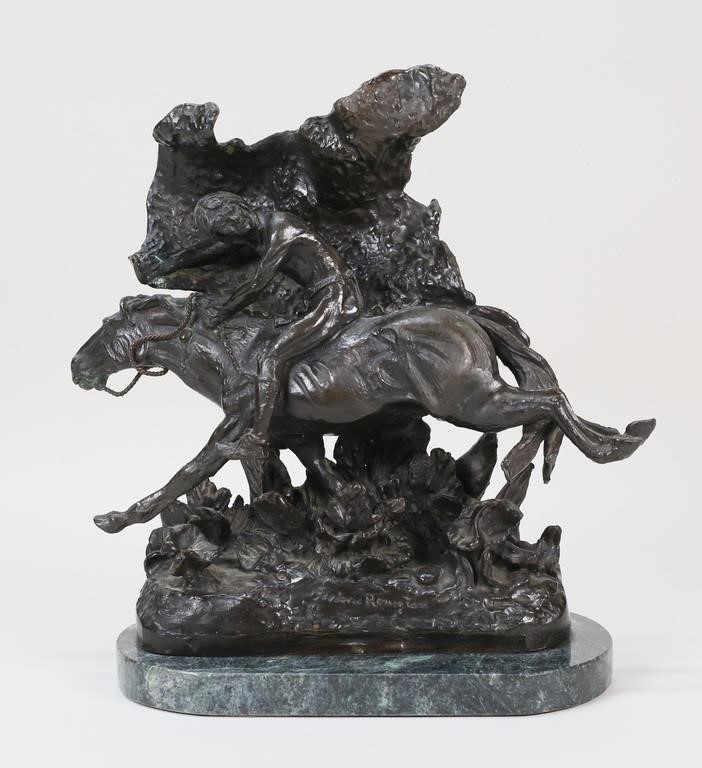 AFTER FREDERIC REMINGTON BRONZE THE