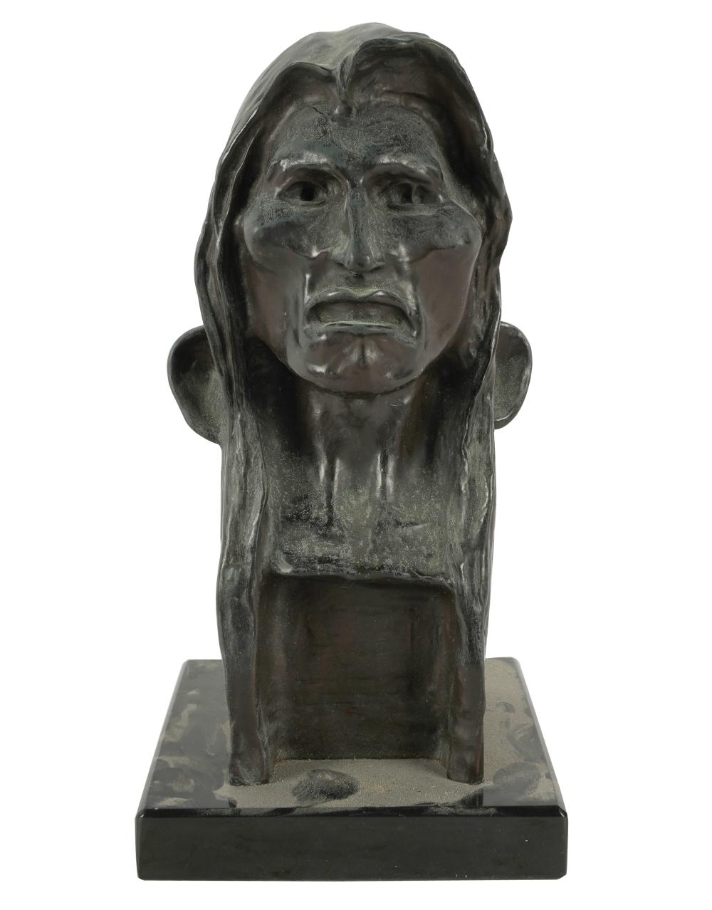 AFTER FREDERIC REMINGTON: BUST OF A
