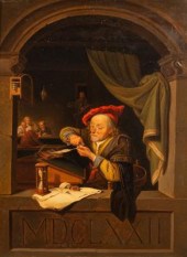 After Gerritt Dou/Old Schoolma