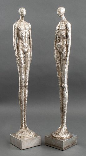 AFTER GIACOMETTI SILVERED CERAMIC
