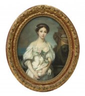 AFTER GREUZE PASTEL DRAWING LA