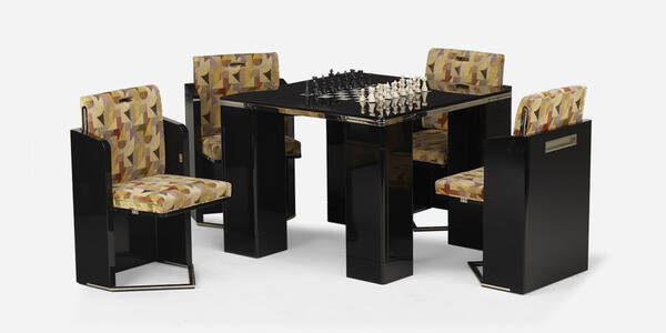 After Jean Dunand. Game table suite