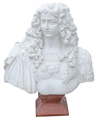 AFTER JEAN VARIN MARBLE PORTRAIT