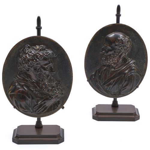 AFTER JEAN WARIN, PAIR OF BRONZE