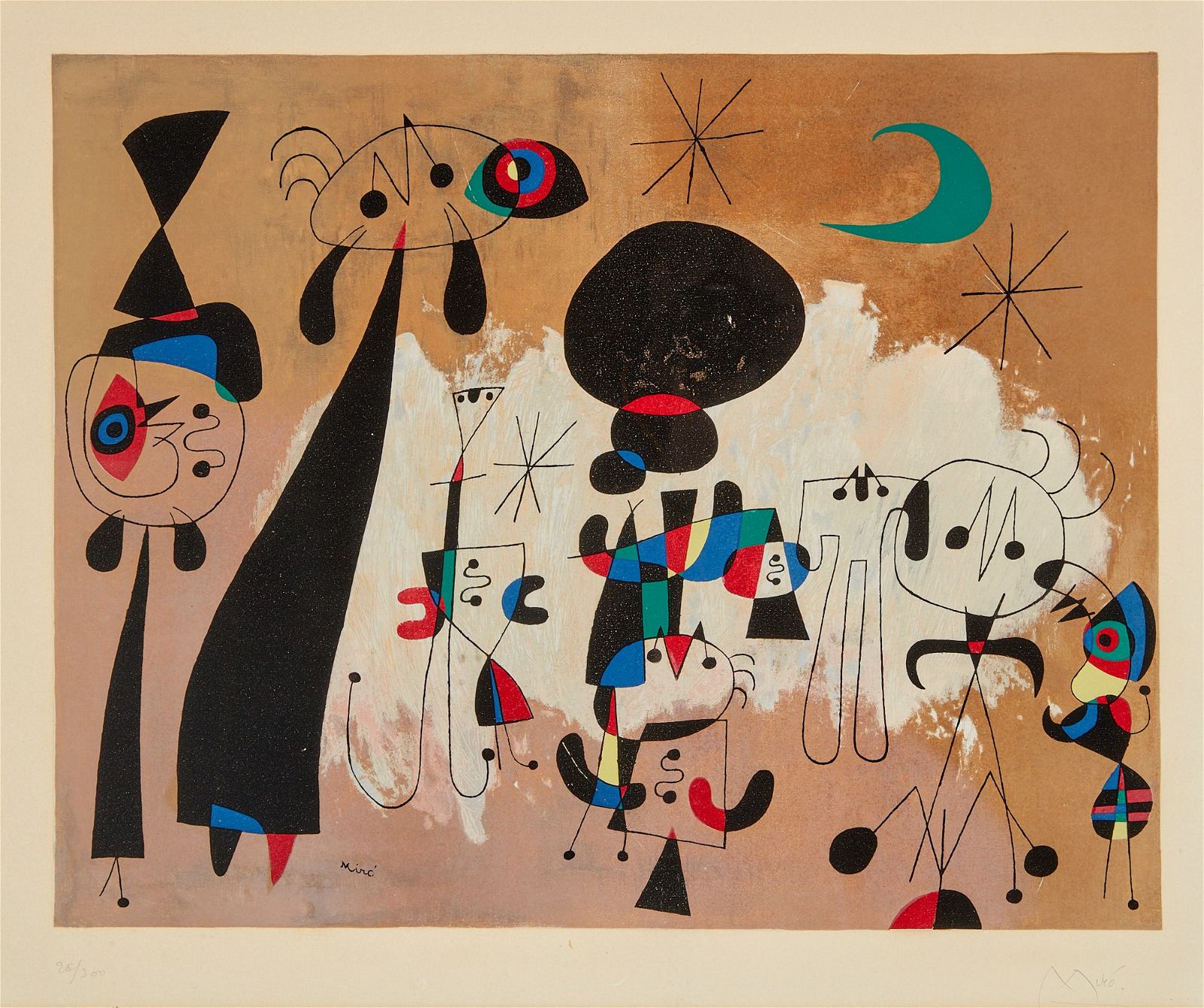 AFTER JOAN MIRO, FEMME, LUNE,
