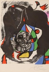AFTER JOAN MIRO LITHOGRAPH REV