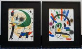 AFTER JOAN MIRO, PAIR OF UNTIT