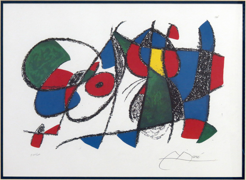 AFTER JOAN MIRO UNTITLED. Color