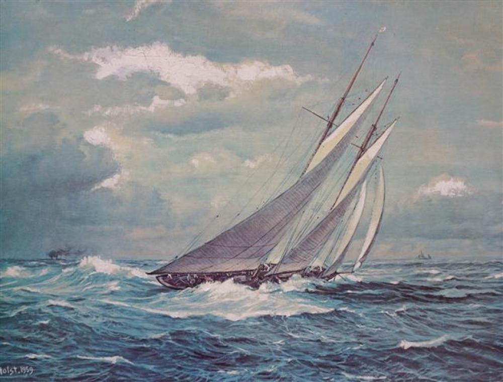 AFTER JOHANNES HOLST, SAILBOAT,
