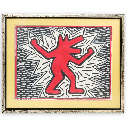 AFTER KEITH HARING "DANCING DOG"
