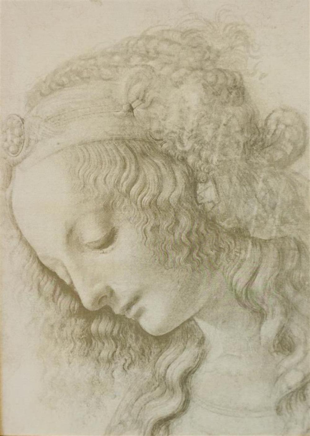 AFTER LEONARDO DA VINCI, HEAD OF