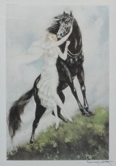 AFTER LOUIS ICART, WOMAN AND H