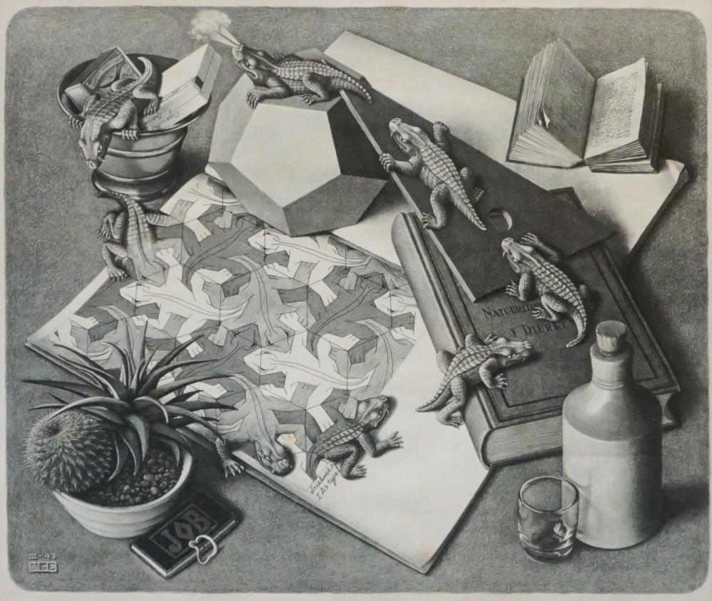 AFTER M.C. ESCHER, ALLIGATORS ON