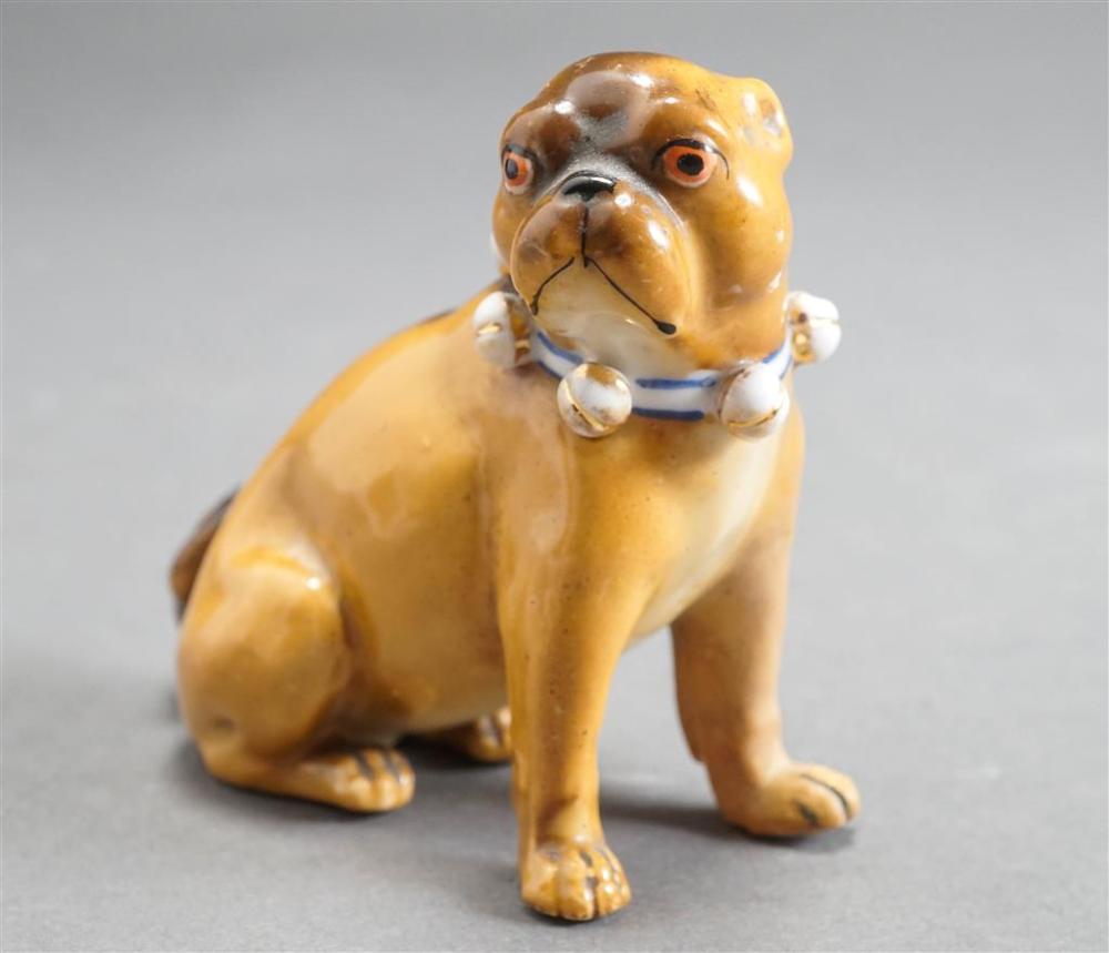 AFTER MEISSEN CERAMIC MINIATURE PUG