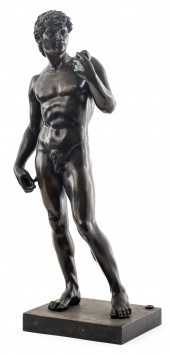 AFTER MICHELANGELO BRONZE SCUL