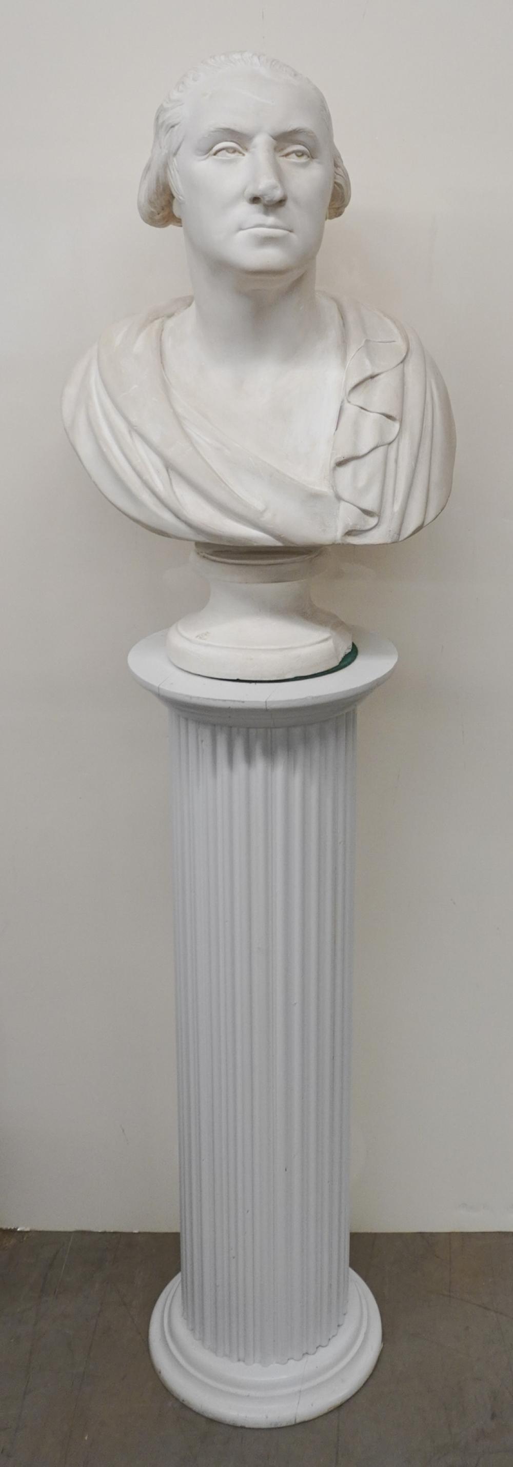 AFTER MODEL BY HOUDON, PLASTER BUST
