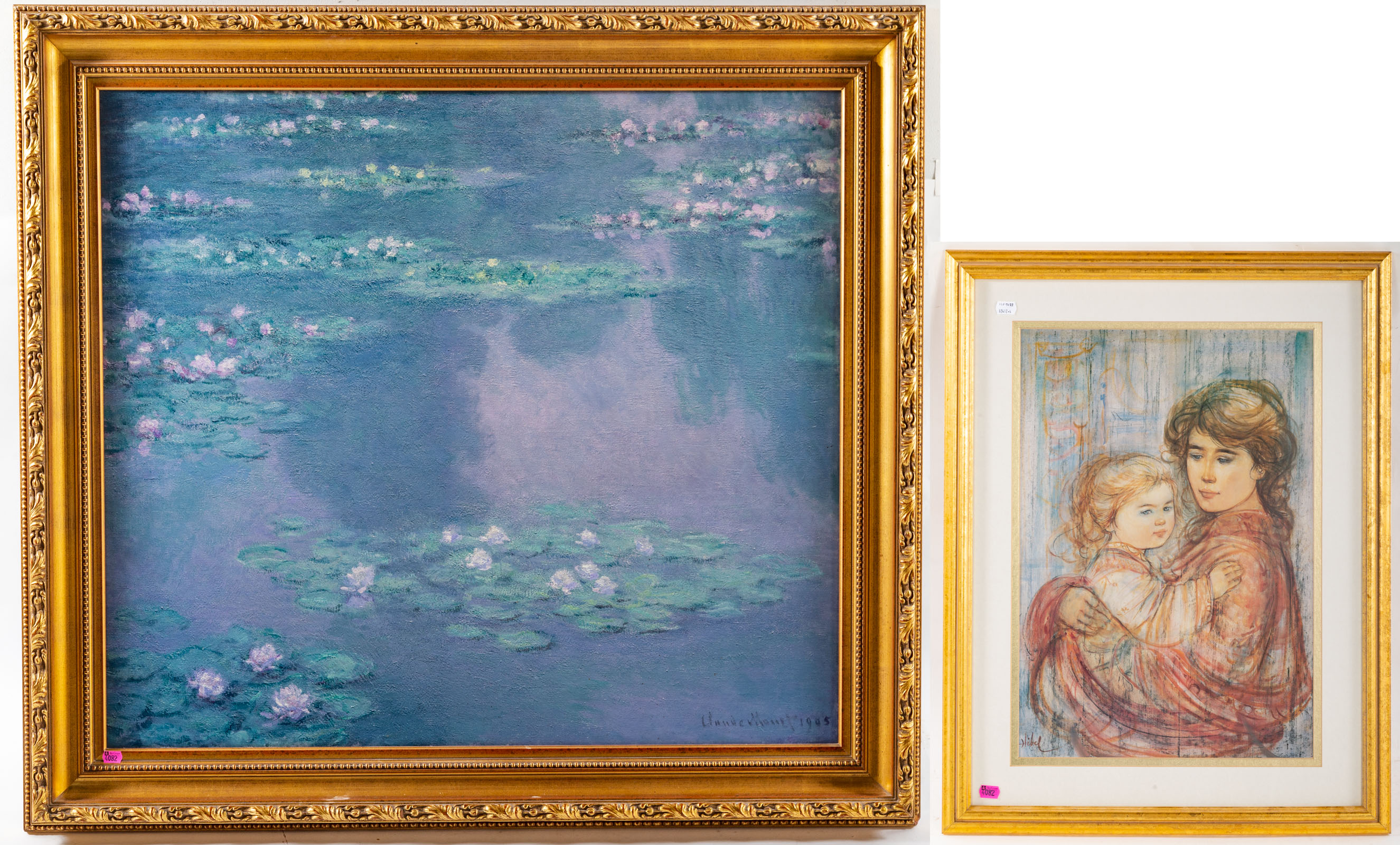 AFTER MONET. "WATER LILIES I," WITH